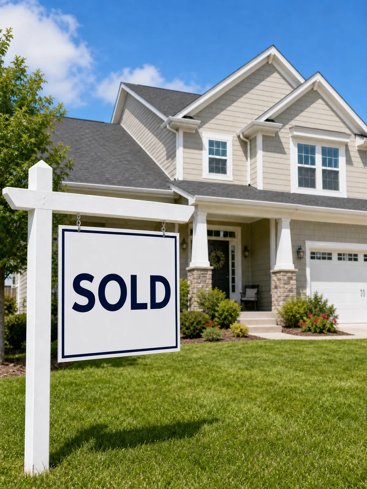 Yard sign after the edit: SOLD