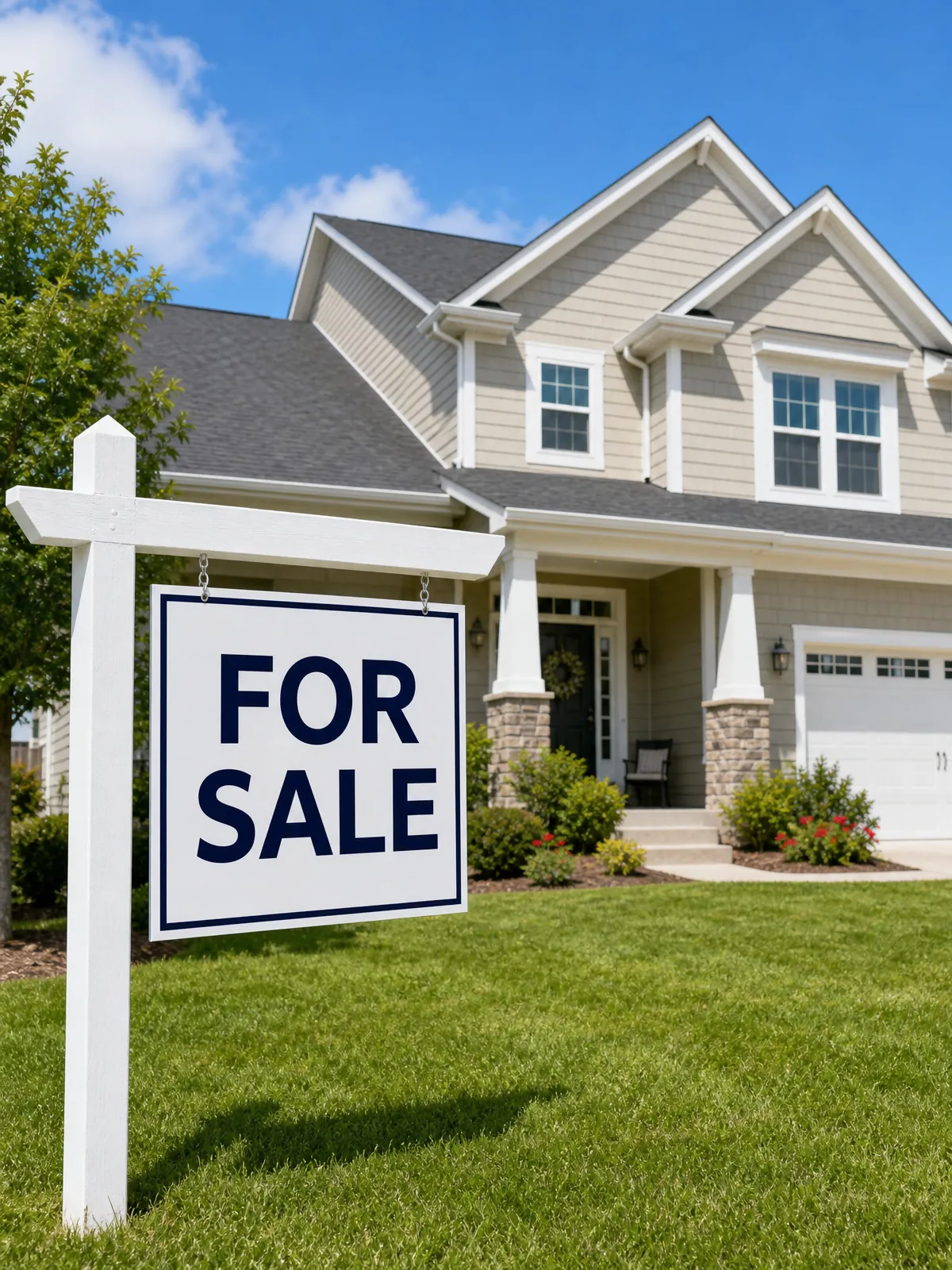 Yard sign before the edit: FOR SALE
